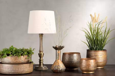 Lampfot Antik Mässing Olive