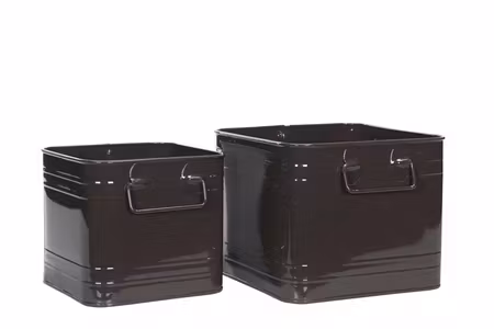 Kruka Kvadrat Emalj Choco