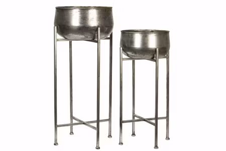 Piedestal Grönska Antik Silver