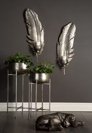Piedestal Grönska Antik Silver