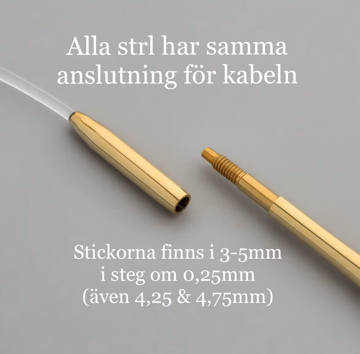 Kabel till rundsticka Micron Needles x Knitritious' Yarns