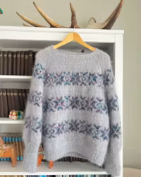 Fiskartröja deLuxe kit mohairgarn & mönster