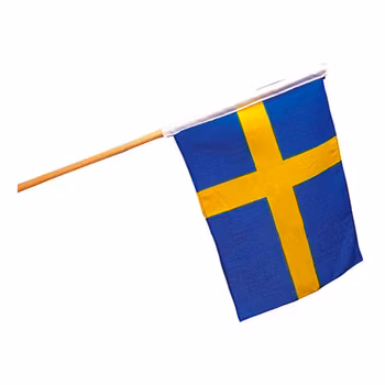 Svensk flagga på pinne
