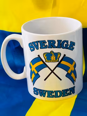 Sverige/Sweden mugg i Presentförpackning
