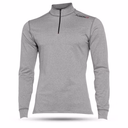Fusion Mens C3 Zip Neck Grey - Herr