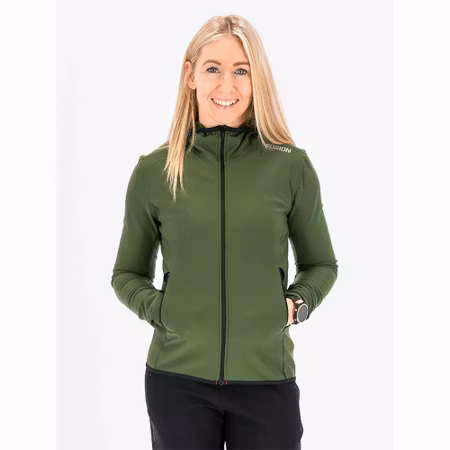 Fusion Womens Recharge Hoodie - Green - Dam