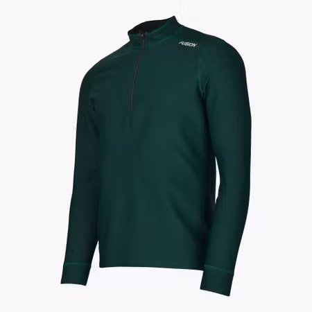 Fusion Mens Zip Neck Green - Herr