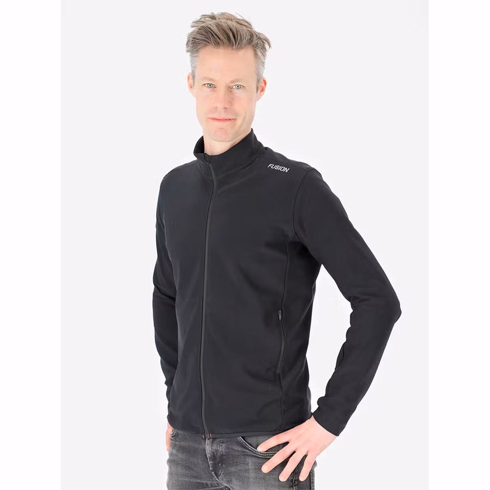 Fusion Mens Recharge Full Zip Black - Herr
