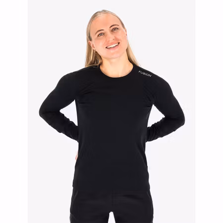 Fusion Merino 220 LS - Black - Dam