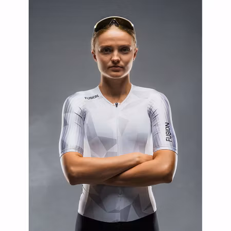 Fusion Tempo One Suit - White / Grey - Dam