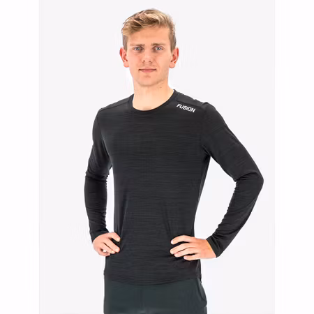 Fusion C3 LS Shirt - Black - Herr