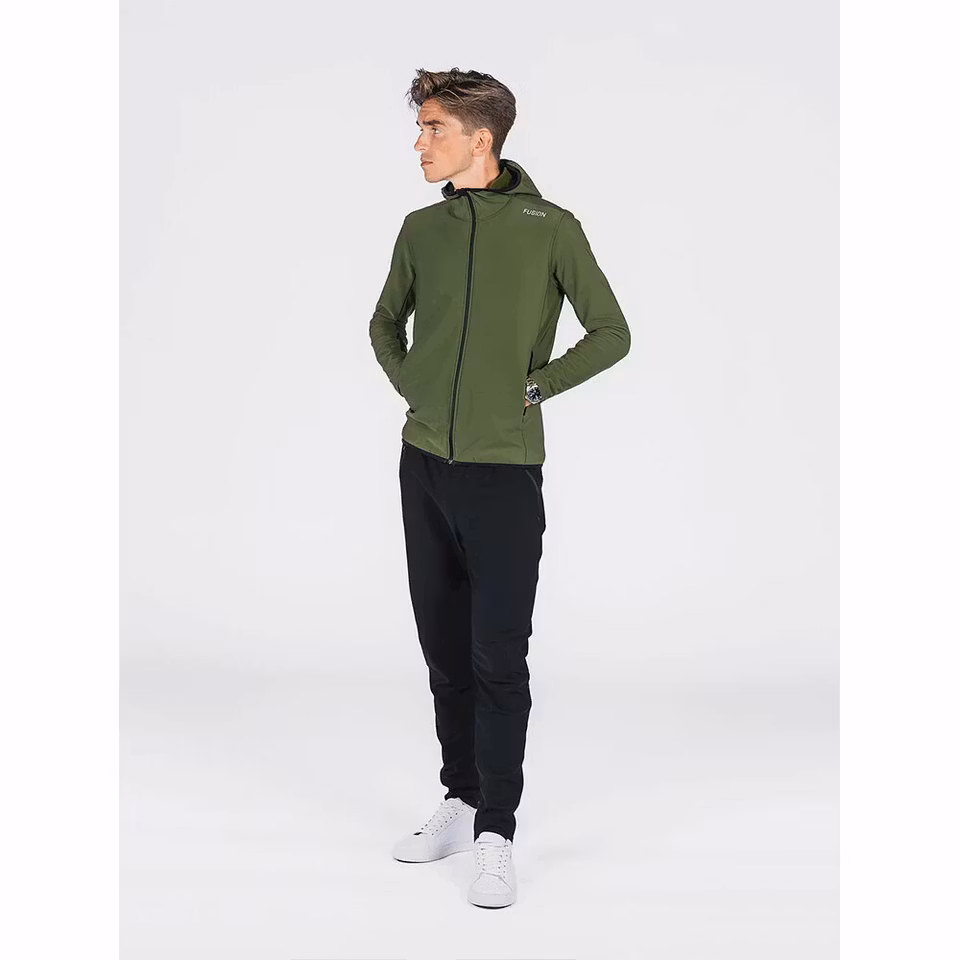 Fusion Mens Recharge Hoodie - Green - Herr