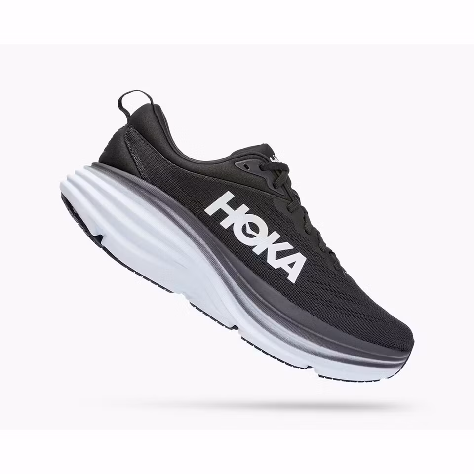 Hoka Bondi 8 Wide Black / White - Herr