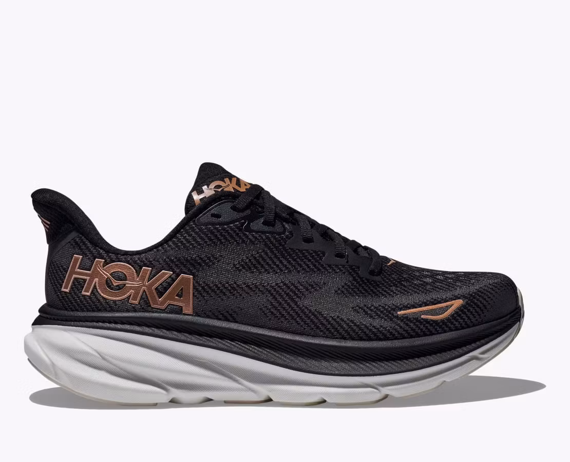 Hoka Clifton 9 Black / Rose Gold - Dam
