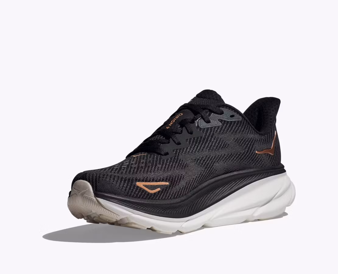 Hoka Clifton 9 Black / Rose Gold - Dam