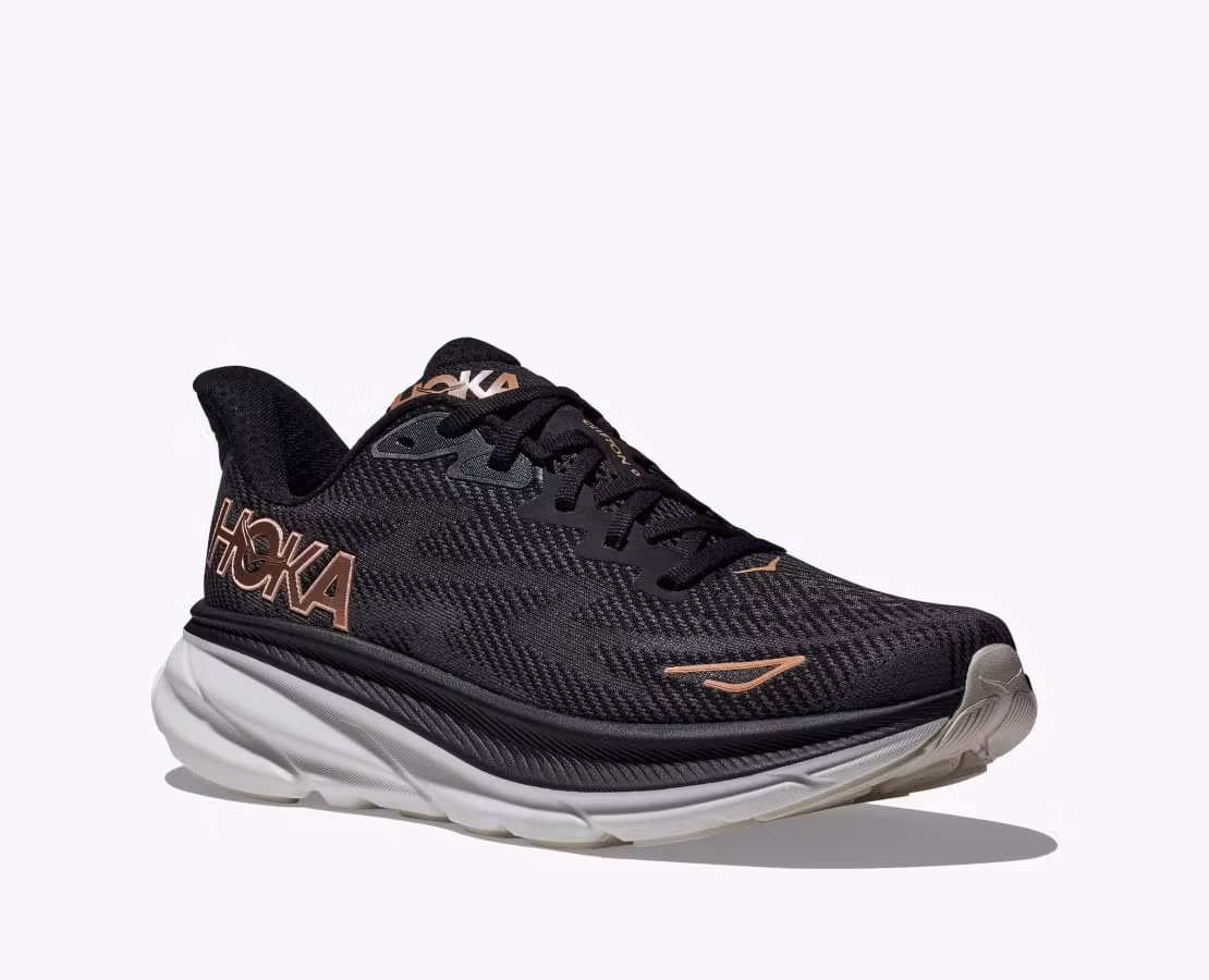 Hoka Clifton 9 Black / Rose Gold - Dam