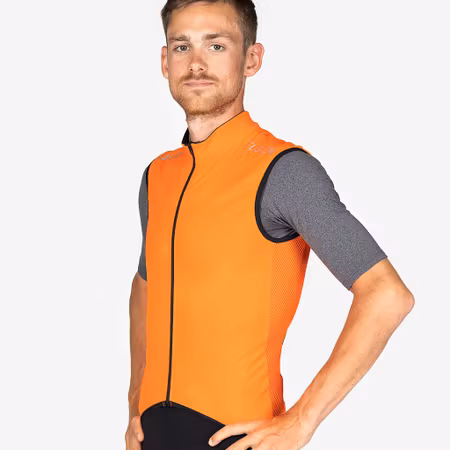 Fusion Mens Tempo Pro Cycling Vest Orange - Herr