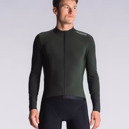 Fusion Mens Thermal Cycling Jersey Forest Green - Herr