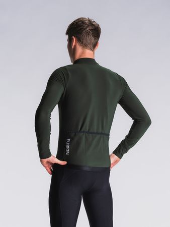 Fusion Mens Thermal Cycling Jersey Forest Green - Herr