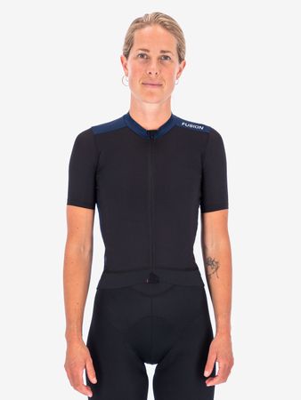 Fusion Womens Cycling Jersey - Dark Night Blue - Dam