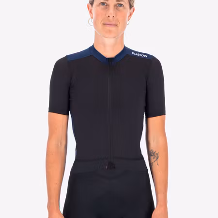Fusion Womens Cycling Jersey - Dark Night Blue - Dam