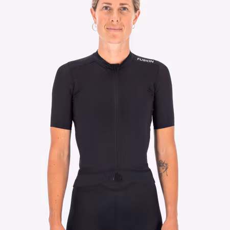 Fusion Womens Cycling Jersey - Black - Dam