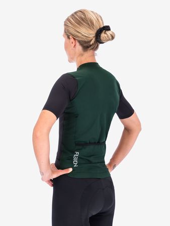 Fusion Womens Cycling Jersey - Green - Dam
