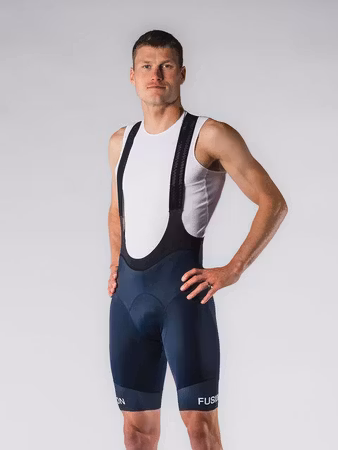 Fusion Tempo BIB Shorts Blå  - Herr