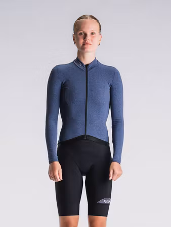 Fusion Womens Light LS Cycling Jersey - Night Blue - Dam