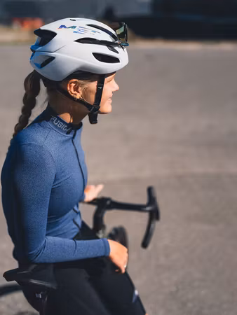 Fusion Womens Light LS Cycling Jersey - Night Blue - Dam