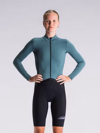 Fusion Womens Light LS Cycling Jersey - Green - Dam