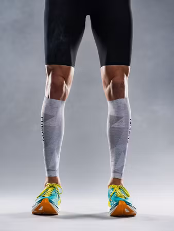 Fusion Tempo Pro Calf Sleeves - White/Grey - Unisex