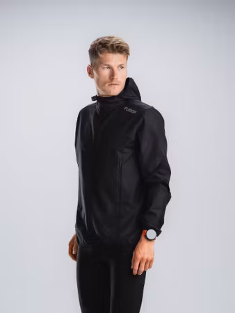 Fusion Tempo Two Run Jacket Black - Herr