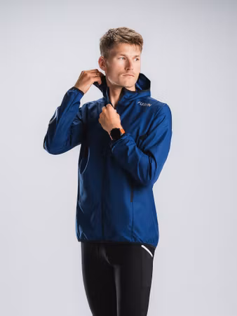 Fusion Tempo Two Run Jacket Night Blue - Herr