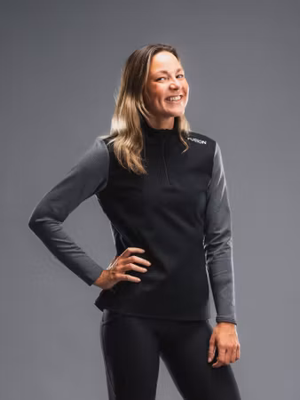Fusion Tempo Shield Zip Neck Dark Grey - Dam