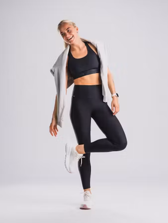 Fusion Womens High Rise Tights Black - Dam
