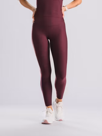 Fusion Womens High Rise Tights Bordeaux - Dam