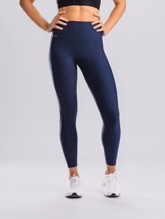 Fusion Womens High Rise Tights Pocket Night Blue - Dam