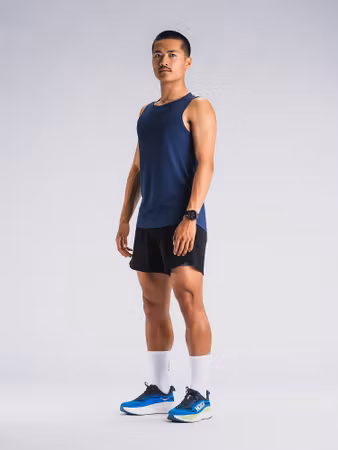 Fusion Tempo One Run Singlet Night Blue - Herr