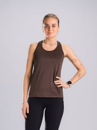 Fusion Womens Training Top - Brown - Dam