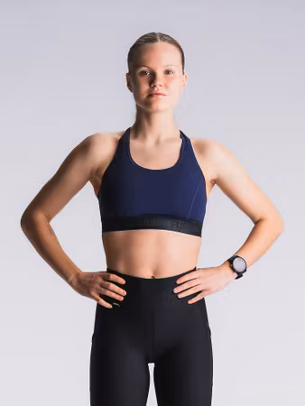 Fusion Womens Top Dark Night Blue - Dam