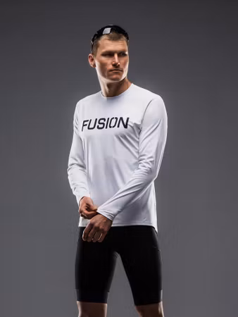 Fusion Tempo LS Shirt - White - Herr