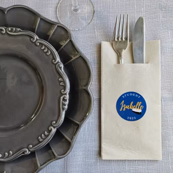 Bestickfickor & stickers, blå studentmössa