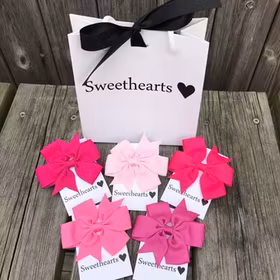 Doppresent presentkit rosa Hårrosetter