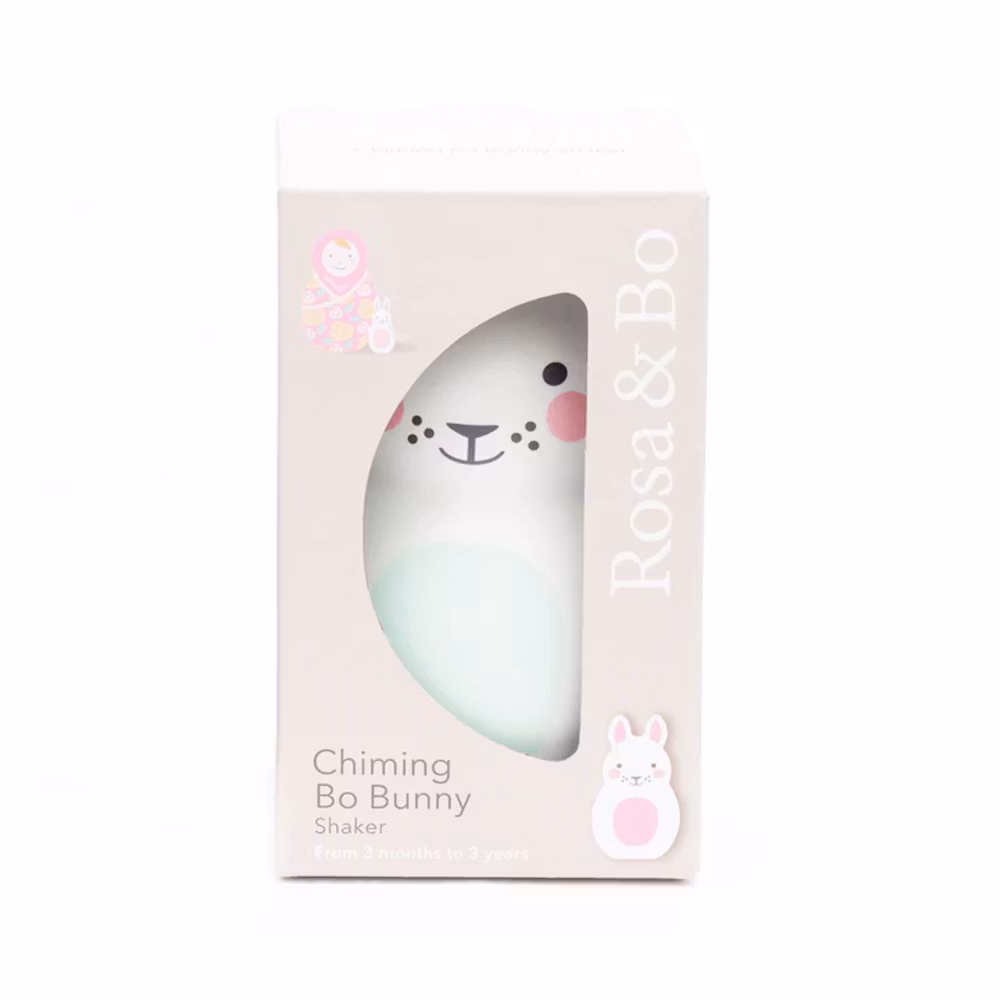 Doppresent pojke - Rosa & Bo Kaninskallra mint/vit