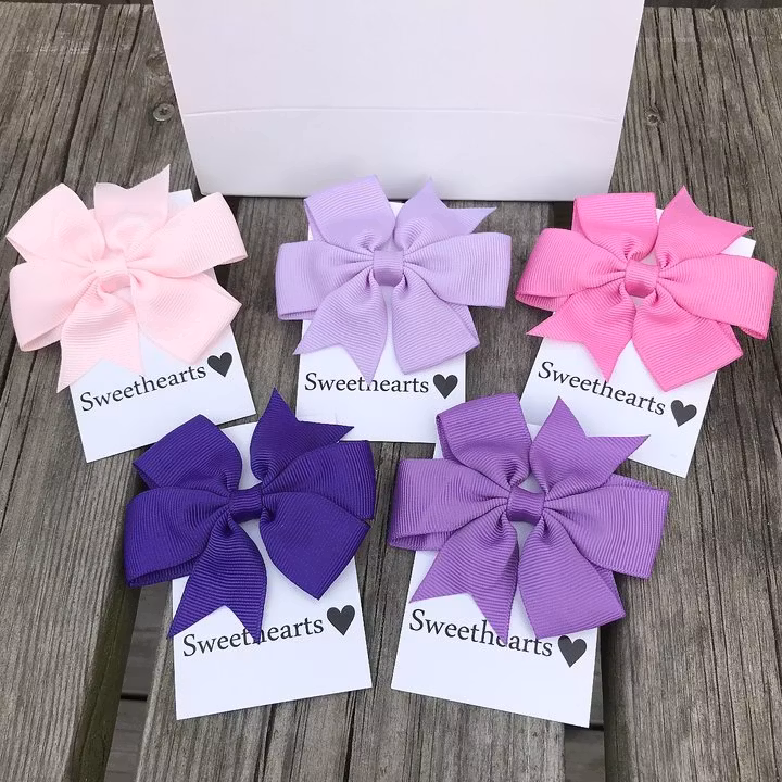 Doppresent tjej Presentkit hårrosetter Lila