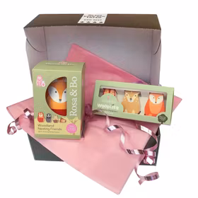 Doppresent flicka Woodlies Fox och Rosa & Bo Woodland