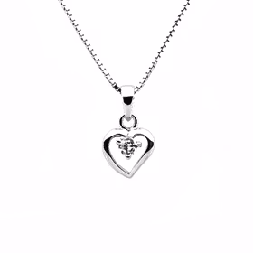 Doppresent flicka  - Silverhalsband hjärta