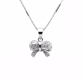 Doppresent flicka - Silverhalsband ROSETT