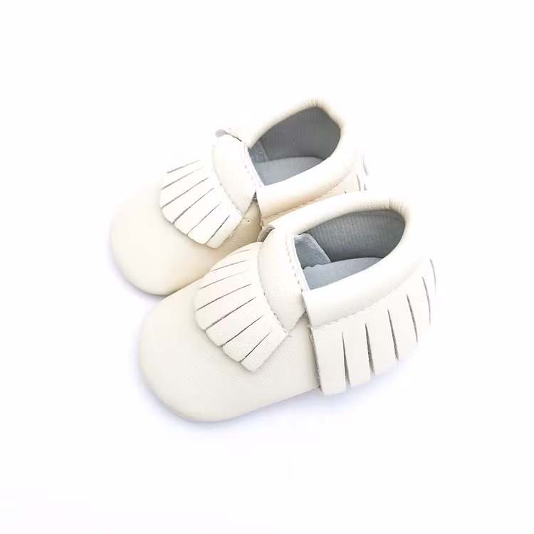 Doppresent flicka - Babyskor 6-12 mån CLASSIC Creme